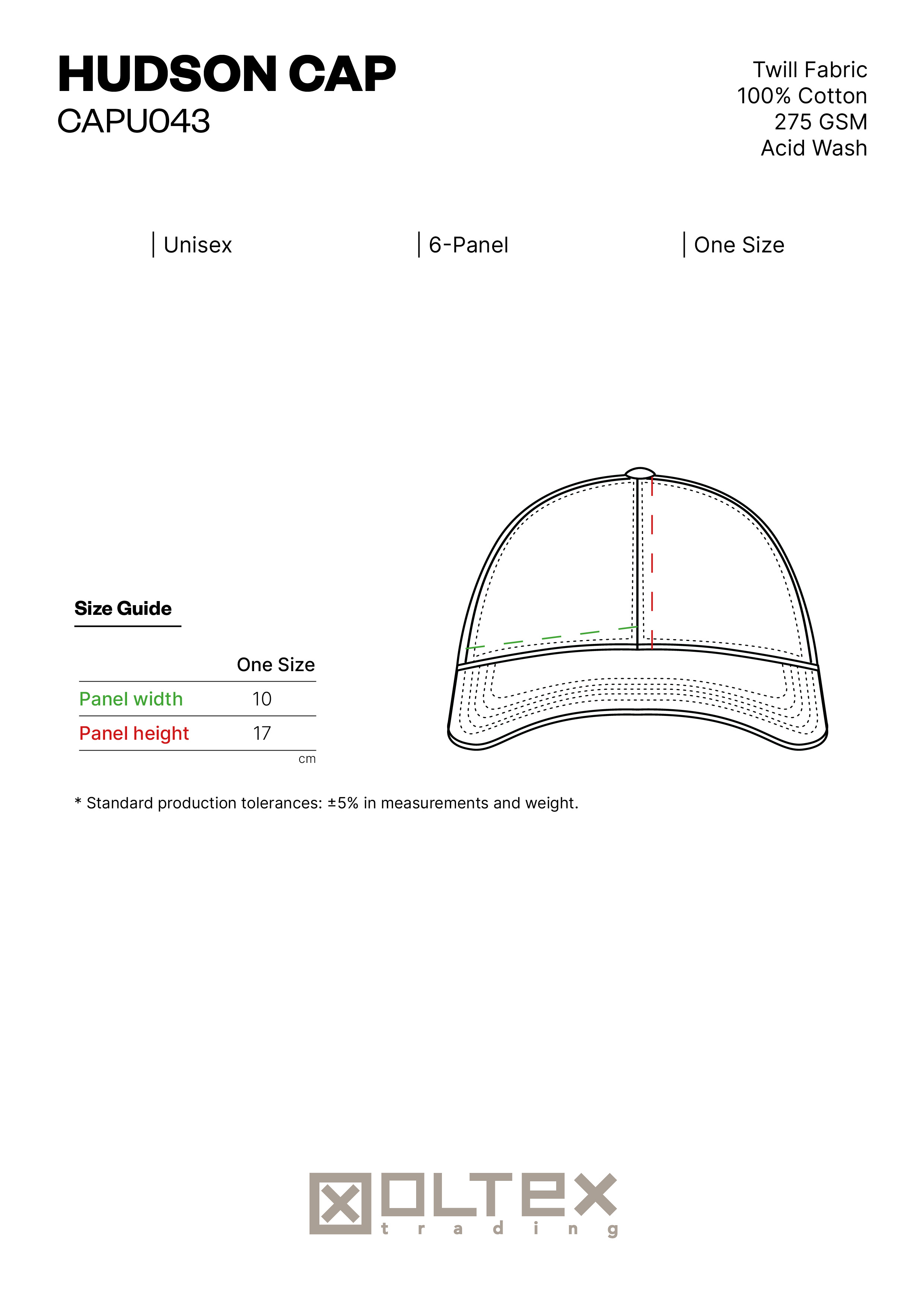 SIZE GUIDE HUDSON CAP 