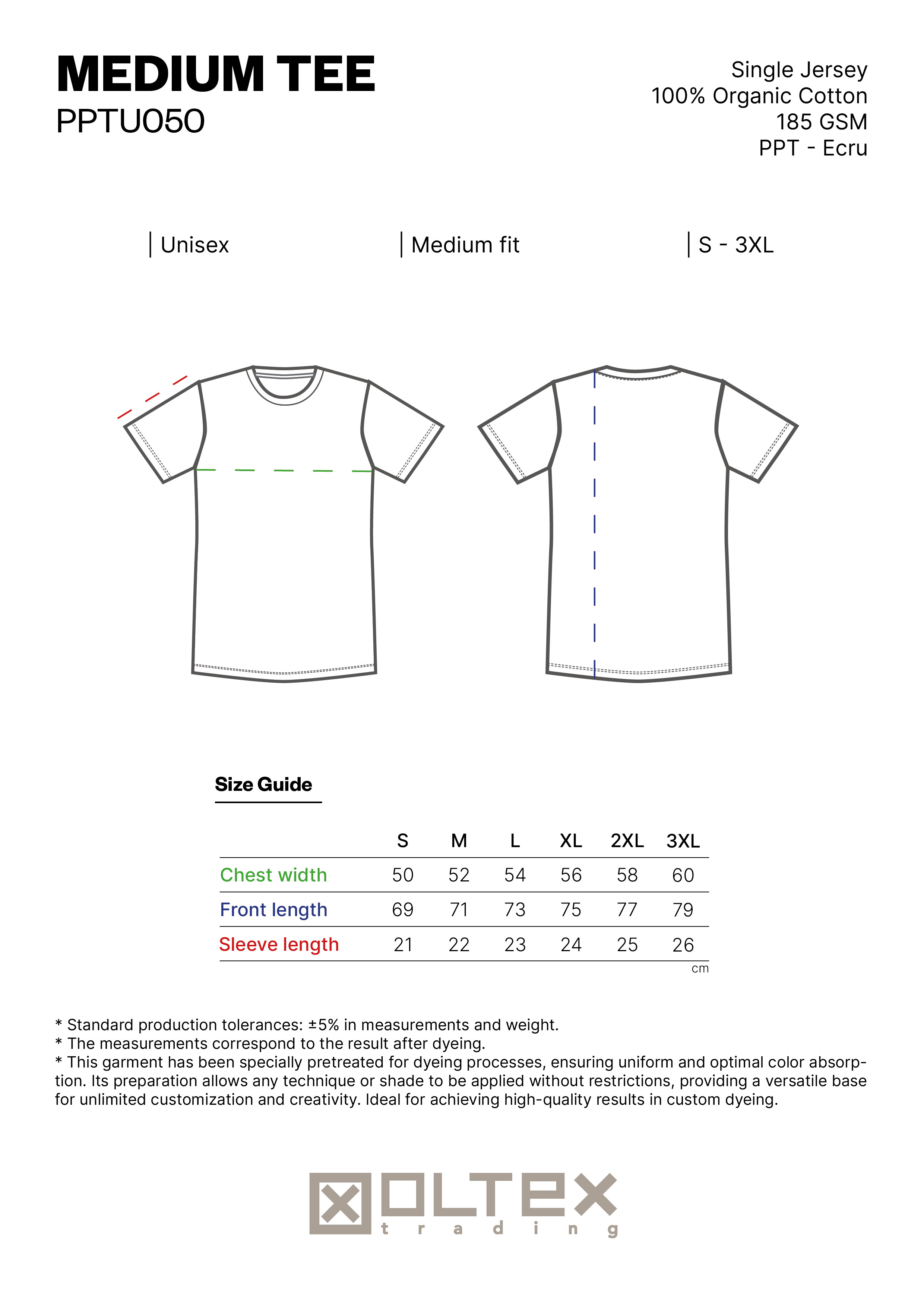 MEDIUM TEE SIZE GUIDE