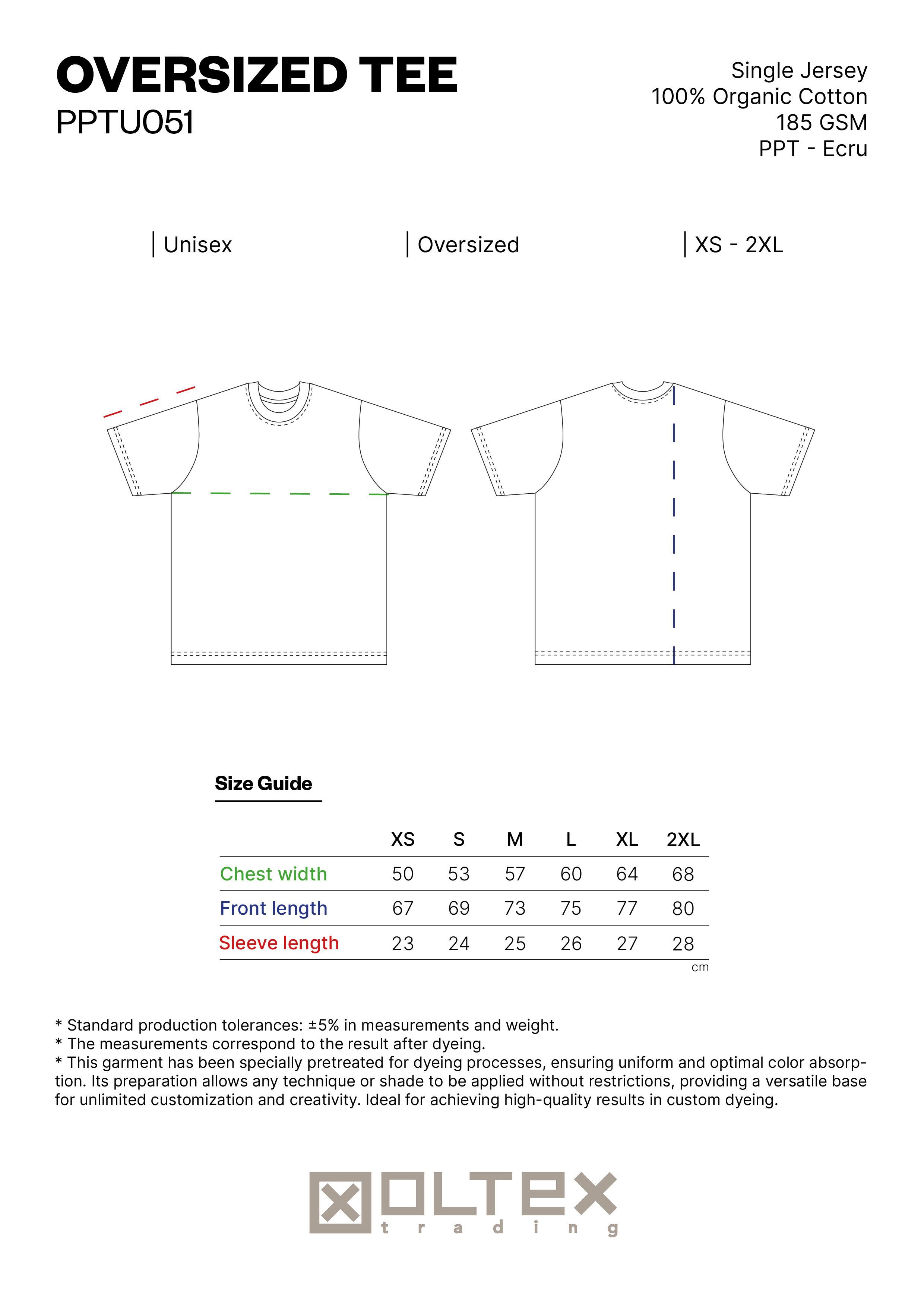 OVERSIZE TEE SIZE GUIDE