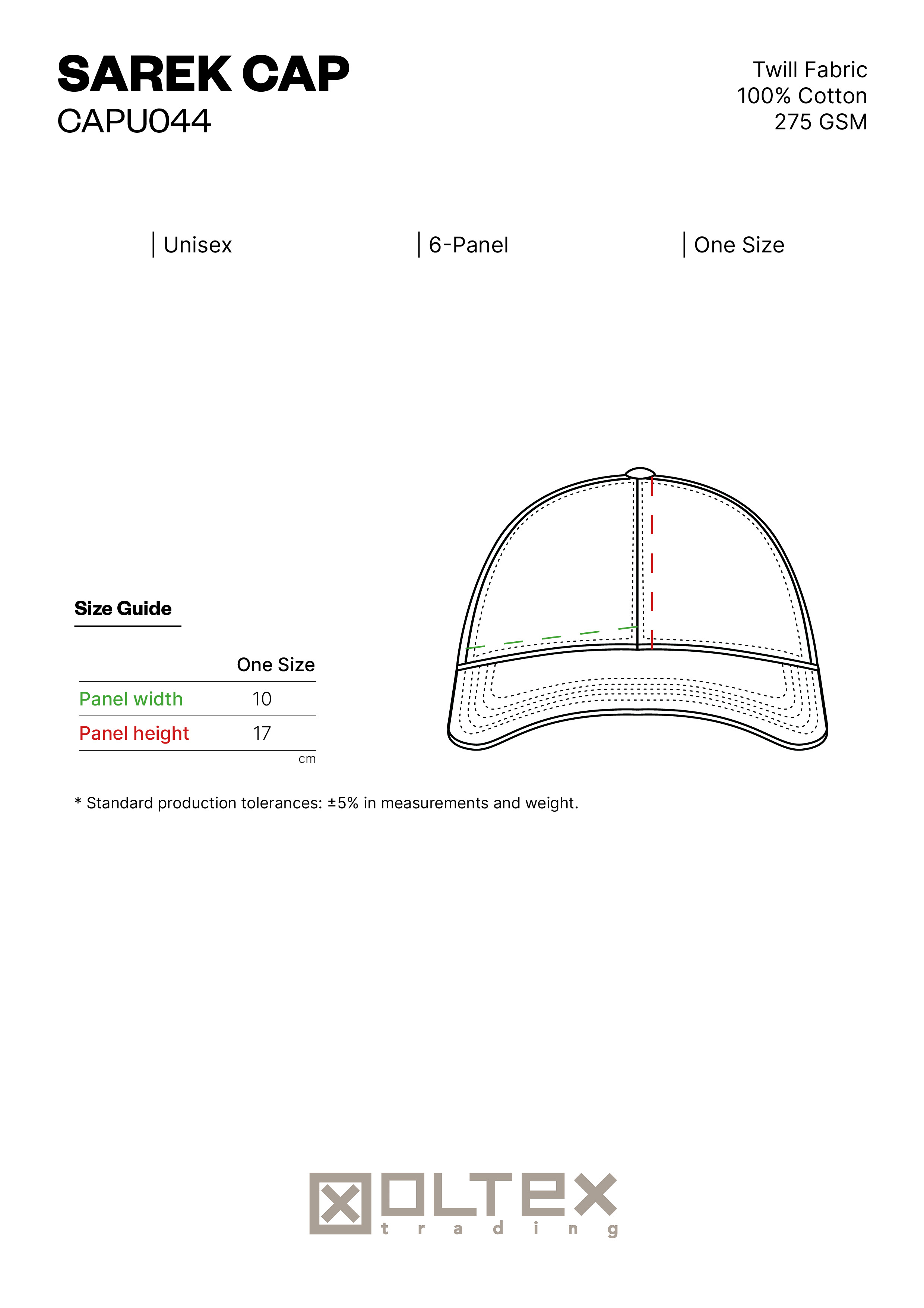 SAREK CAP SIZE GUIDE