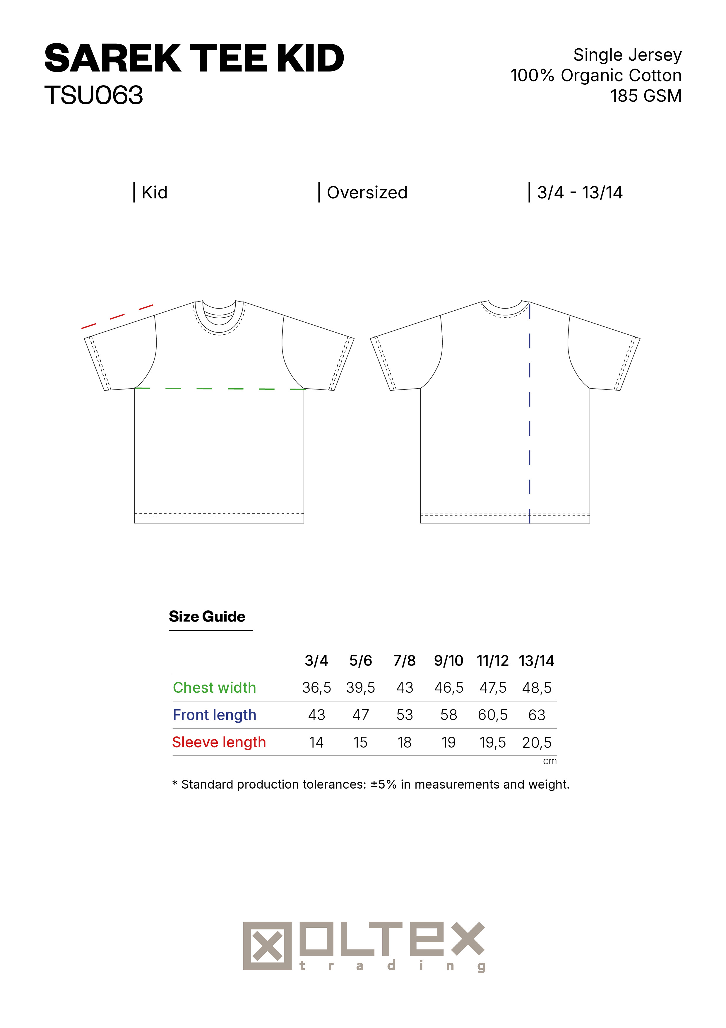 SAREK TEE KID SIZE GUIDE