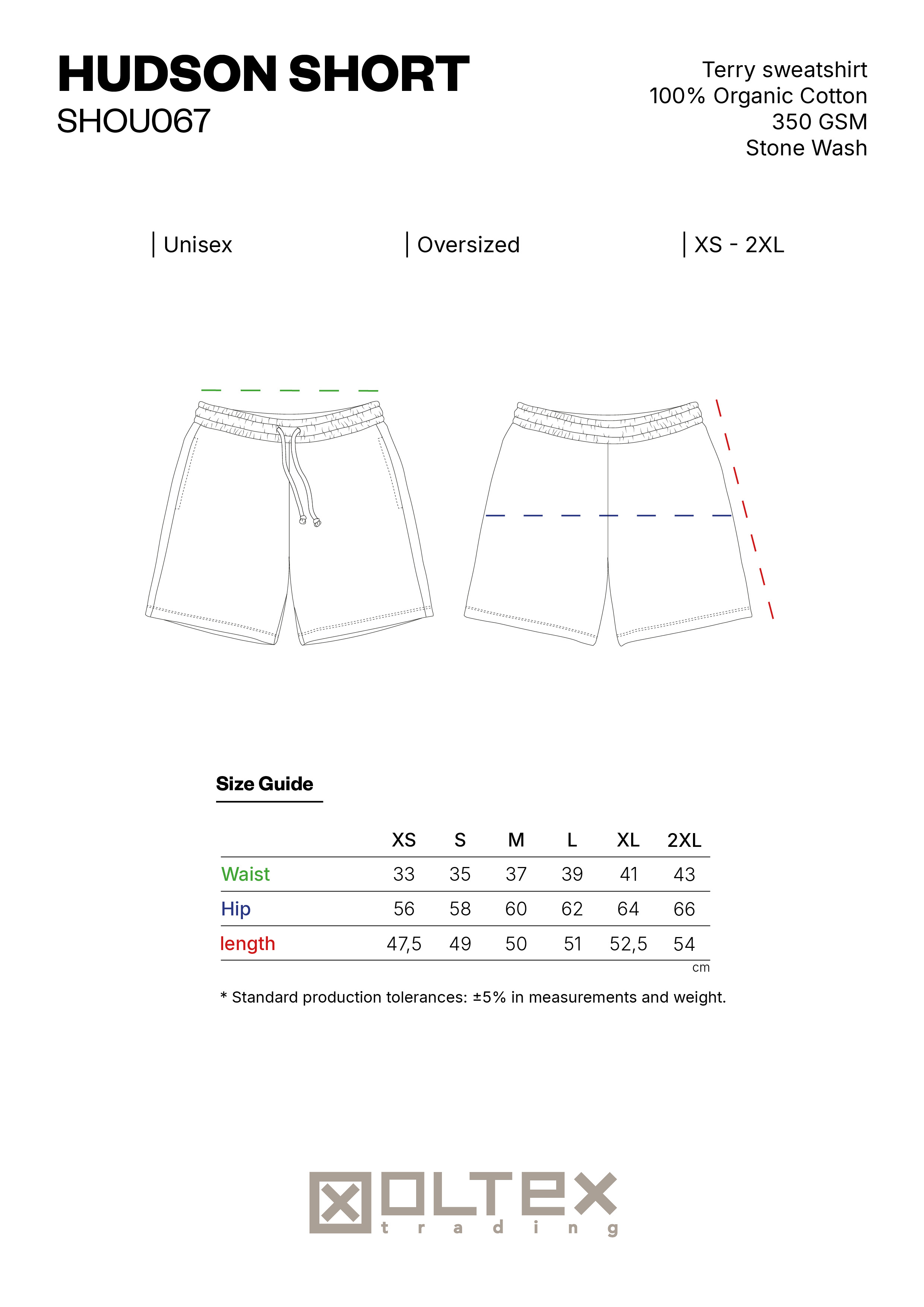 HUDSON SHORT SIZE GUIDE
