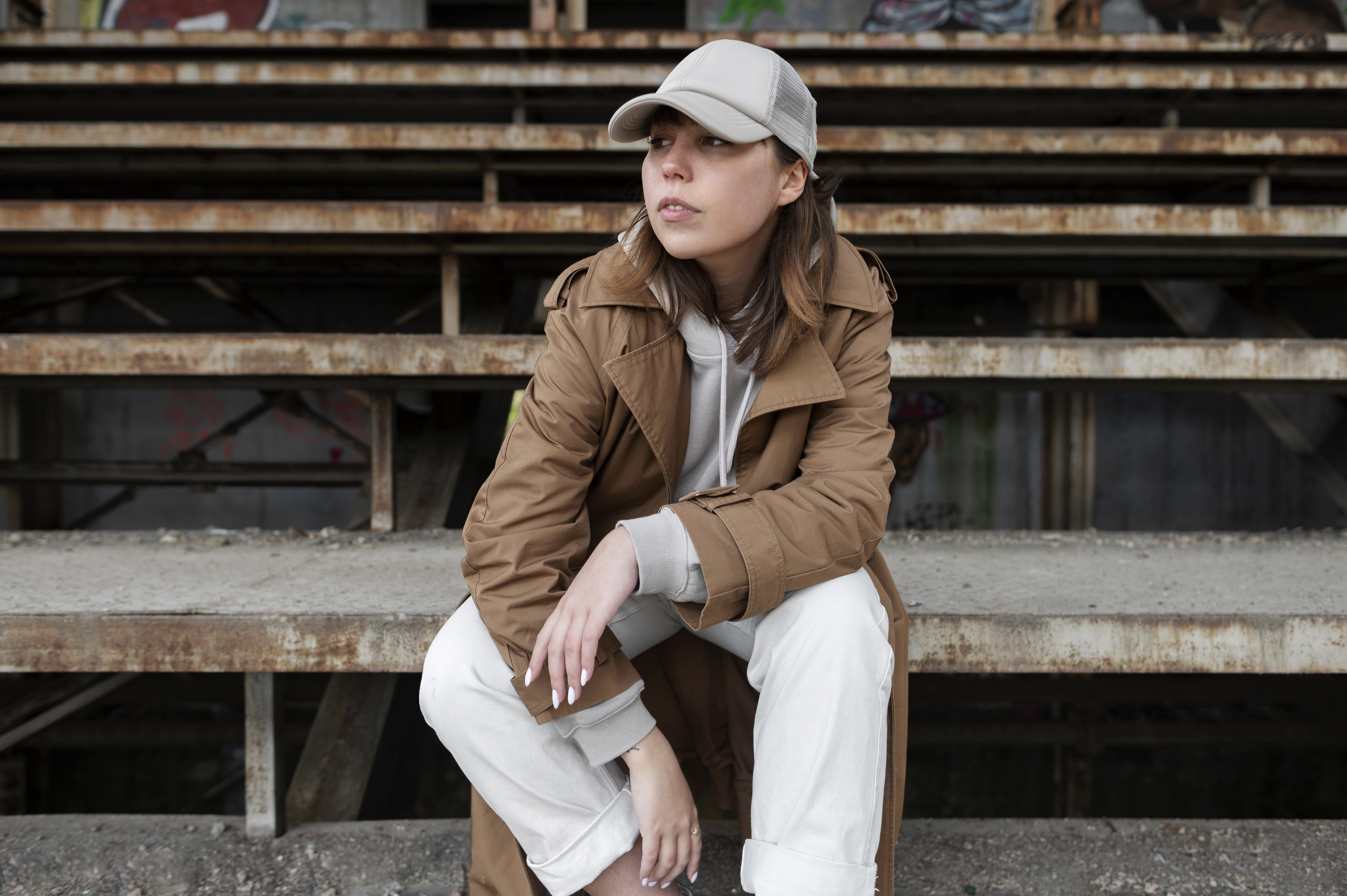 gorra beige