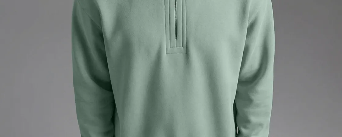 SAREK HALF ZIP ICEBERG GREEN