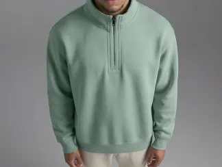 SAREK HALF ZIP ICEBERG GREEN